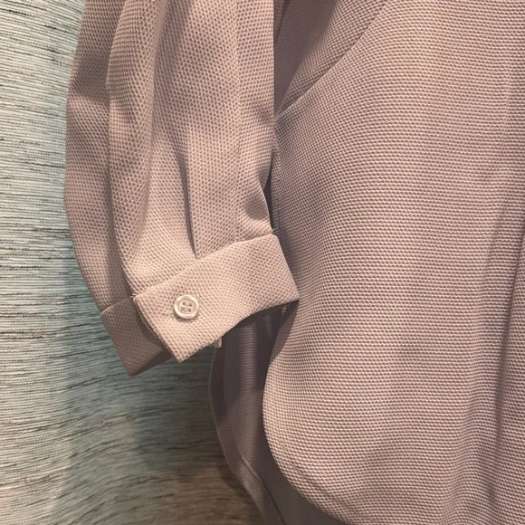 Alfani Light Blue Textured Top - Picture 5 of 10